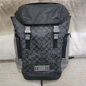 Coach Black and Gray Men's Backpack